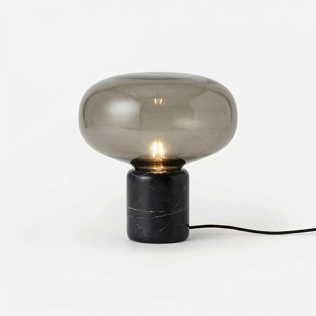 Nordic Luxury Marble Table Lamp, Post-Modern Minimalist Glass Light, Designer Decor for Bedroom Living Room