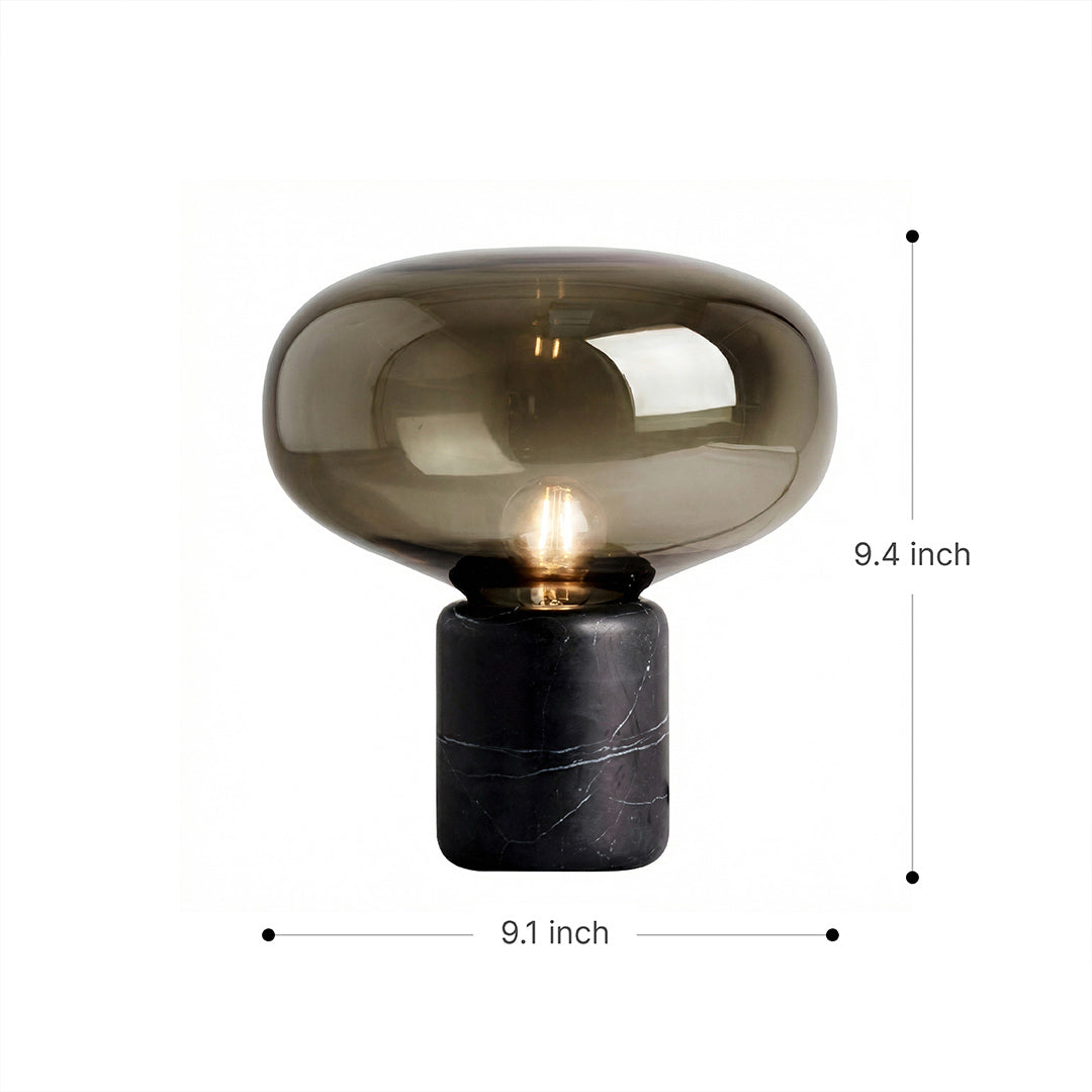Nordic Luxury Marble Table Lamp, Post-Modern Minimalist Glass Light, Designer Decor for Bedroom Living Room