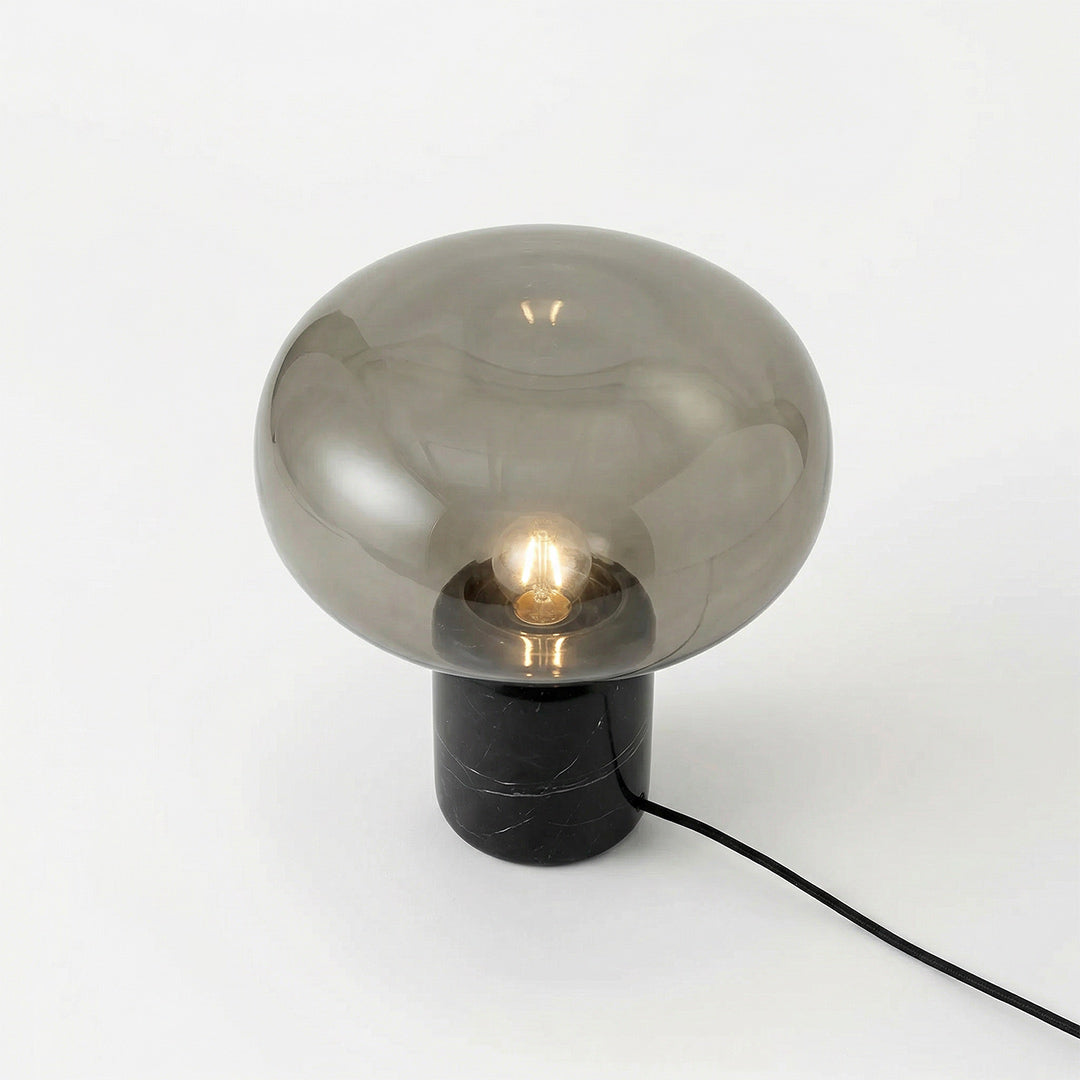 Nordic Luxury Marble Table Lamp, Post-Modern Minimalist Glass Light, Designer Decor for Bedroom Living Room