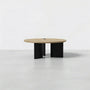 Coffee Table Set, French Retro Solid Ash Wood Round Nesting Tables, Mid-Century Modern Side Tables for Small Spaces, Nordic Compact Circular Living Room Bedroom Decor