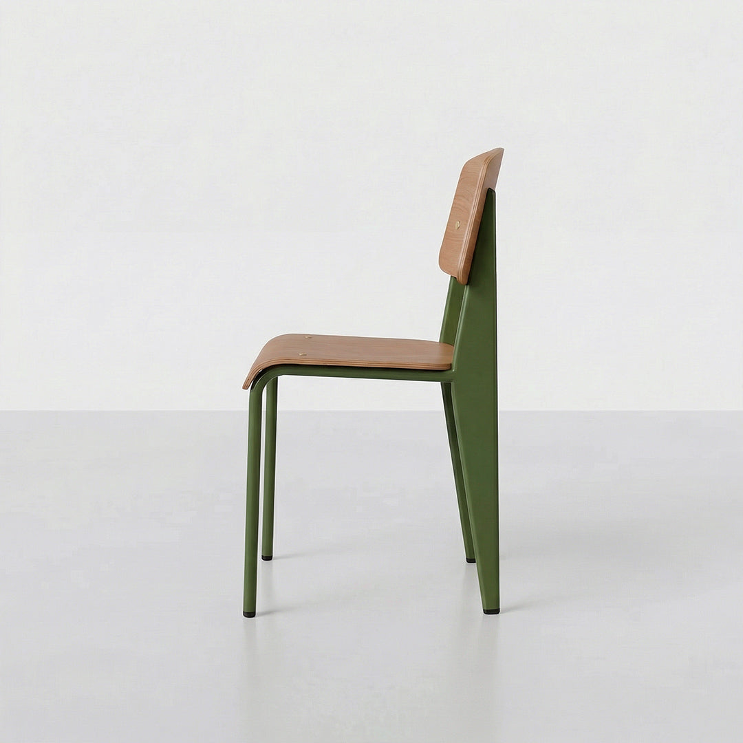 Mid-Century Modern Solid Wood Dining Chair, Vintage Stylish Accent Chair with Back Support, Minimalist Kitchen Chair for Home