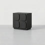 Mid-Century Modern Solid Wood Storage Cabinet, Vintage Modular Side Cabinet, Free Combination Black Accent Cabinet for Living Room Bedroom
