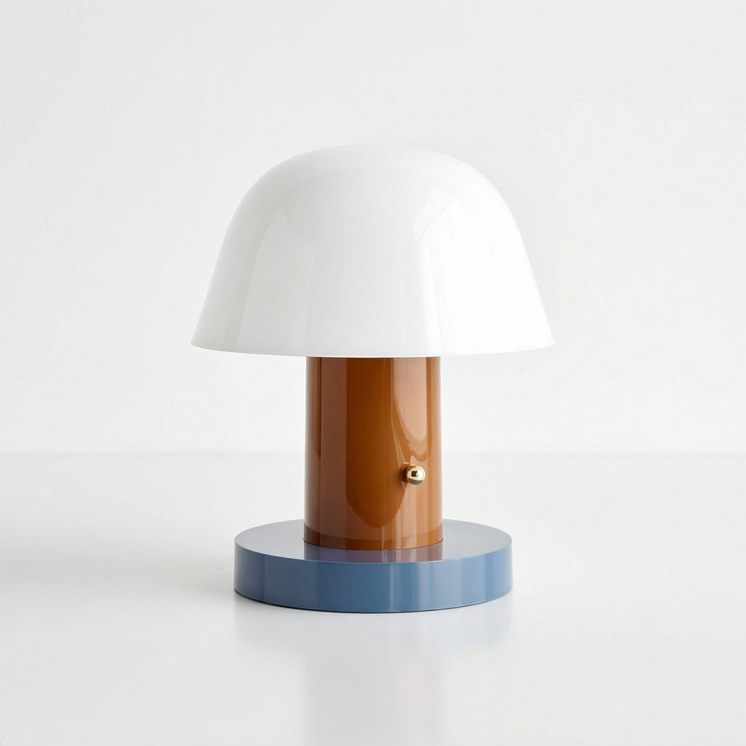 Nordic Retro Mushroom Table Lamp, Touch Control Dimmable LED Night Light, USB Rechargeable Portable Bedside Lamp for Bedroom Home Decor