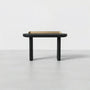 Mid-Century Retro Black Desk, Solid Ash Wood π-Shape Designer Desk with Large Drawer, Multi-Use Vanity Desk for Bedroom