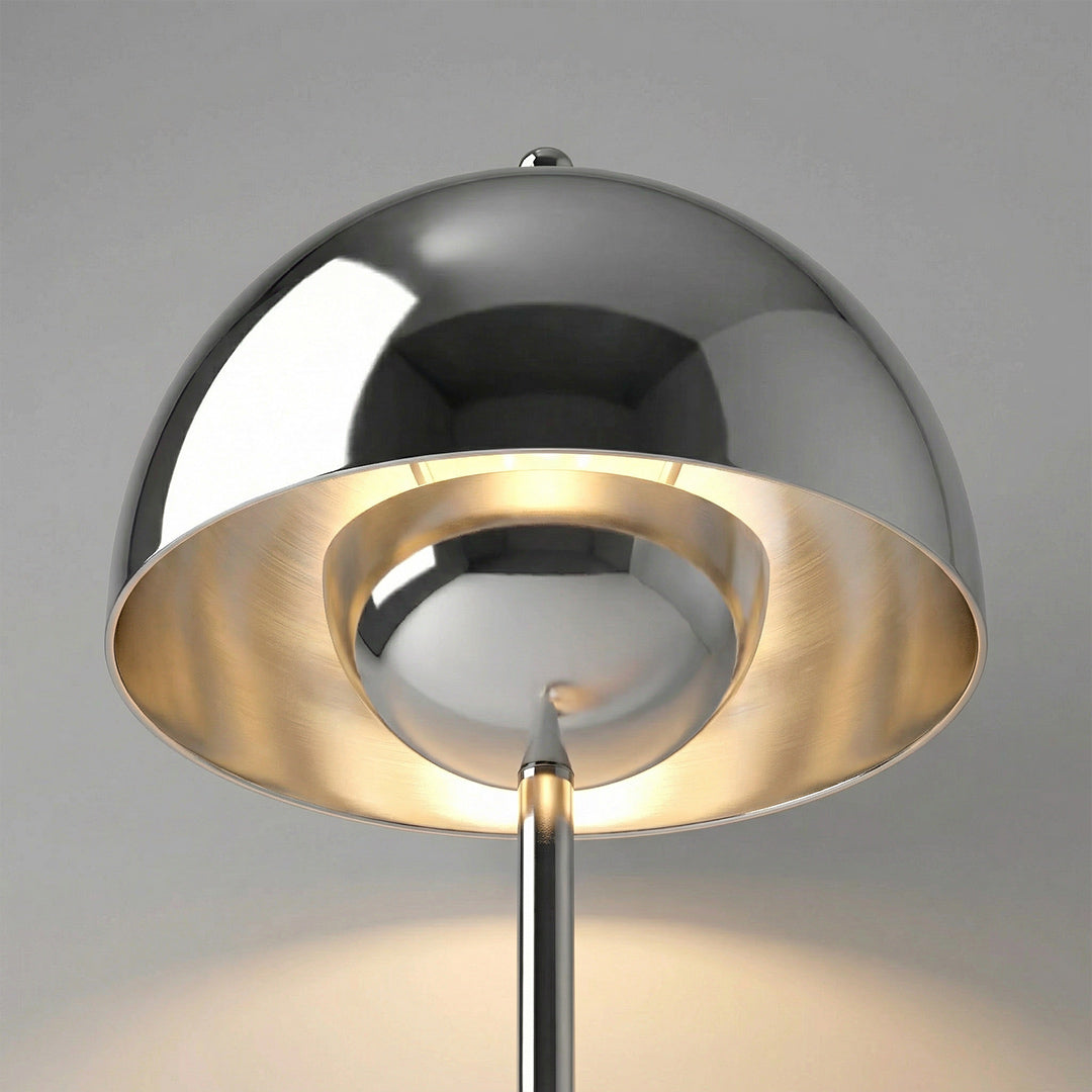 Danish Retro Flower Bud Table Lamp, VP9 Style Nordic Designer LED Lamp, Touch Dimmable USB Rechargeable Cordless Bedside Lamp for Bedroom