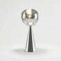 Lava Art LED Table Lamp, Tom Dixon Style Rechargeable Cordless Ambient Light, Electroplated Touch Dimmable Bedside Lamp