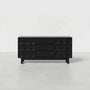 Mid-Century Solid Wood Sideboard, White Oak Wood Buffet Cabinet, Retro Storage Console for Living Room & Dining Room