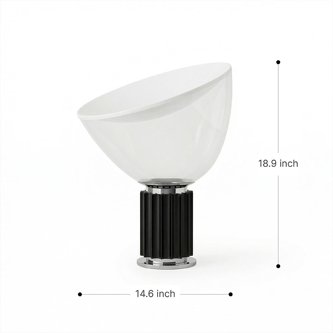 Italian Designer Radar Table Lamp, Postmodern Glass Bedside Lamp for Living Room Bedroom