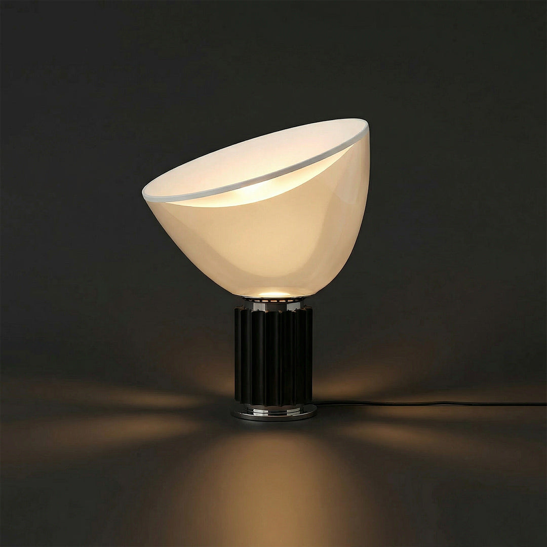 Italian Designer Radar Table Lamp, Postmodern Glass Bedside Lamp for Living Room Bedroom