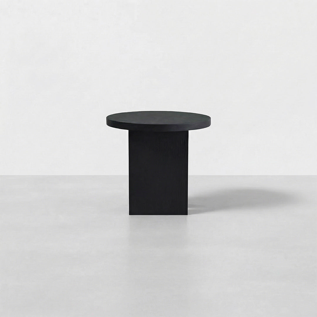 Nordic Luxury Round Coffee Table, Modern Minimalist Solid Wood & Iron Coffee Table for Small Space Living Room