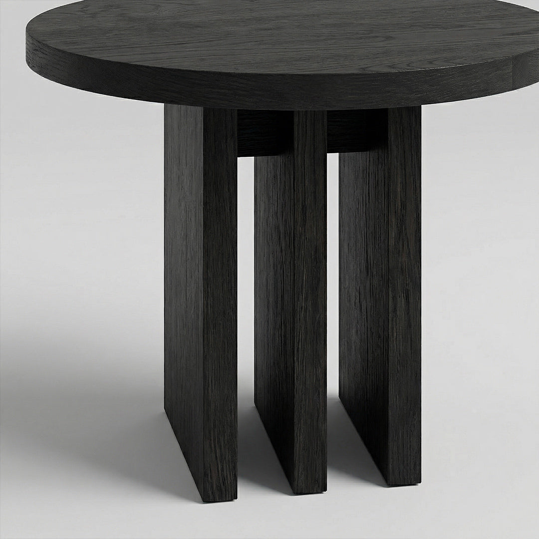Nordic Luxury Round Coffee Table, Modern Minimalist Solid Wood & Iron Coffee Table for Small Space Living Room