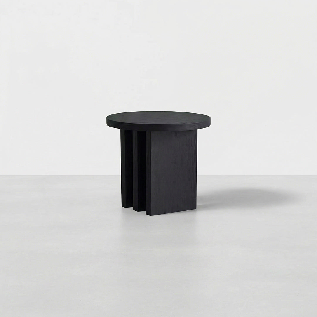 Nordic Luxury Round Coffee Table, Modern Minimalist Solid Wood & Iron Coffee Table for Small Space Living Room