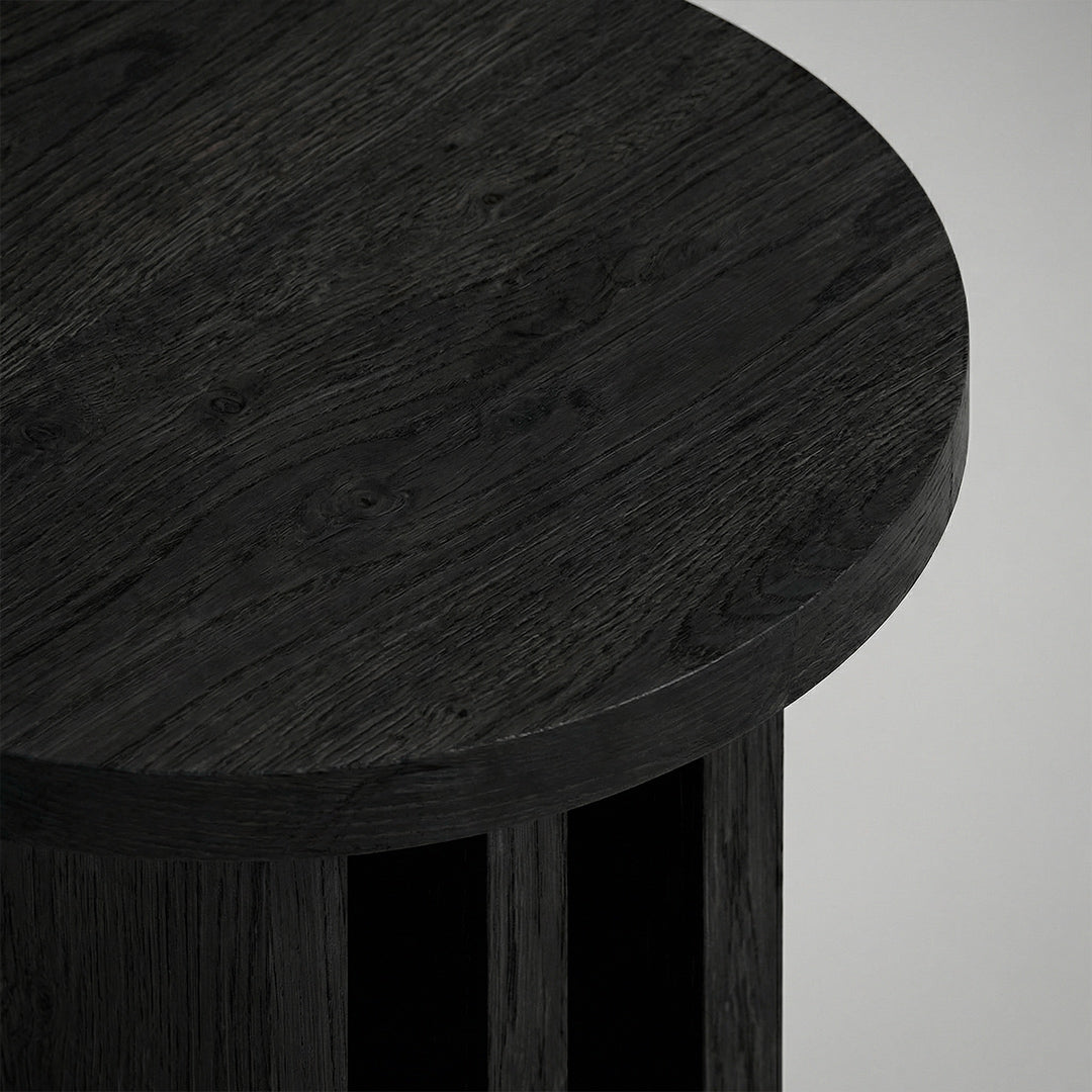 Nordic Luxury Round Coffee Table, Modern Minimalist Solid Wood & Iron Coffee Table for Small Space Living Room