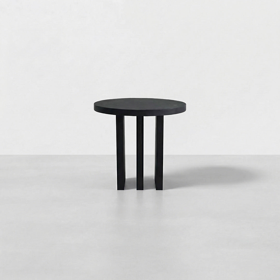 Nordic Luxury Round Coffee Table, Modern Minimalist Solid Wood & Iron Coffee Table for Small Space Living Room