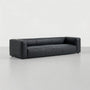 Mid-Century Modern Top-Grain Leather Sofa, Turner Retro Designer Couch, Full Leather Removable Sofa