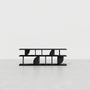 Brussels Mid-Century Low Bookshelf, Solid Ash Wood Wall-Integrated Storage Bookcase, Vintage Minimalist Black Floor Standing Combined Cabinet for Living Room