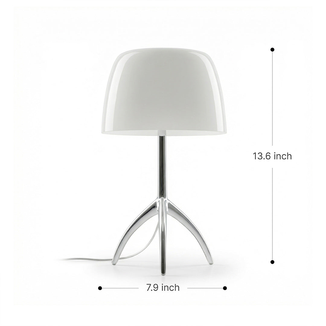 Vintage Contemporary Fabric & Iron Table Lamp, Warm Ambient Light with Glass Shade for Bedroom Living Room