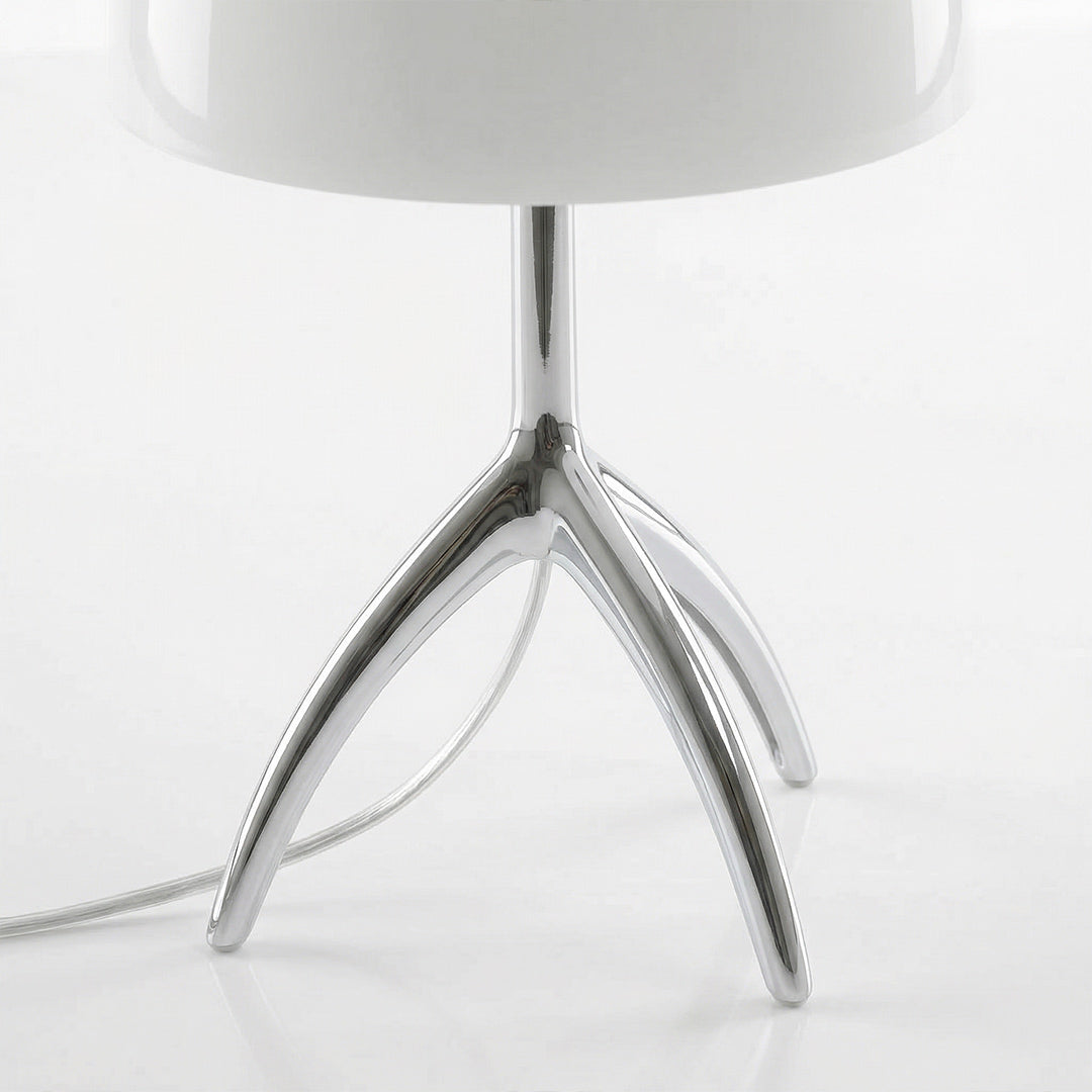 Vintage Contemporary Fabric & Iron Table Lamp, Warm Ambient Light with Glass Shade for Bedroom Living Room