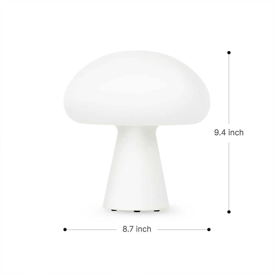 French Mushroom Table Lamp, Mid-Century Vintage Touch Dimmable Rechargeable Bedside Lamp for Bedroom