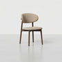 Nordic Minimalist Dining Chair with Solid Ash Wood Frame, Upholstered Accent Chair for Kitchen Dining Room