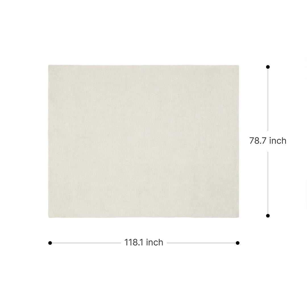 Mid-Century Cream Style Area Rug, Upgrade Twisted Faux Sisal Rug, Waterproof Stain Resistant Washable Rug for Living Room Bedroom