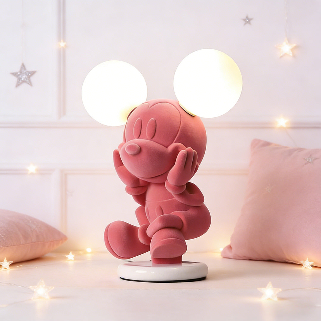 Minnie Mouse Kids Bedside Lamp, 3-Color Dimmable Night Light for Princess Room