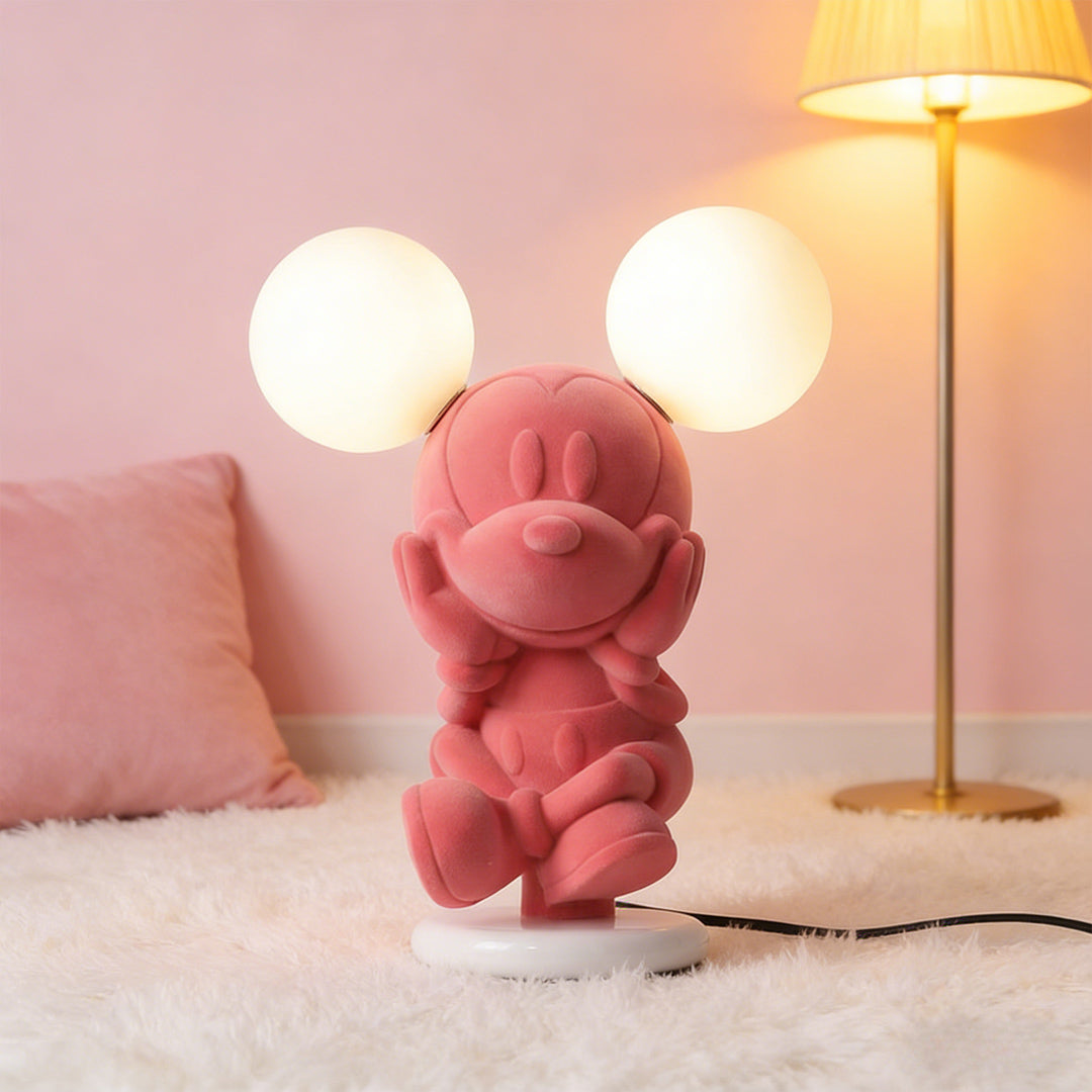 Minnie Mouse Kids Bedside Lamp, 3-Color Dimmable Night Light for Princess Room