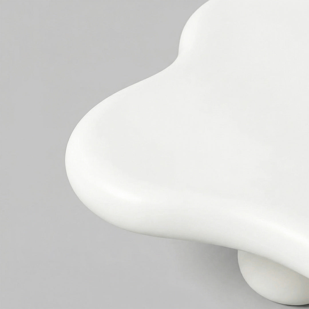 Creative Cloud Shaped Coffee Table, One-Piece FRP Construction Modern Accent Table for Home