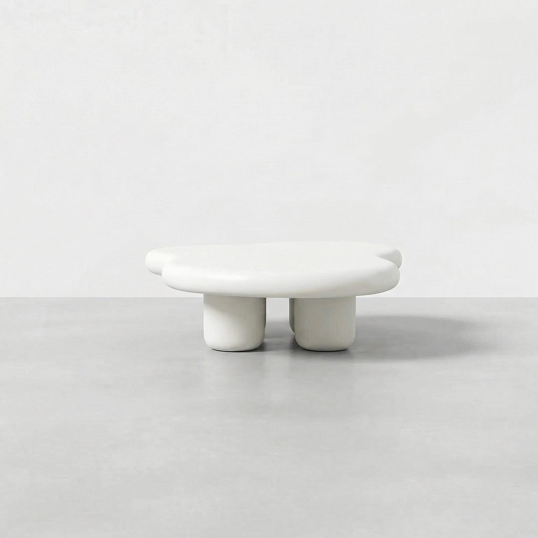 Creative Cloud Shaped Coffee Table, One-Piece FRP Construction Modern Accent Table for Home
