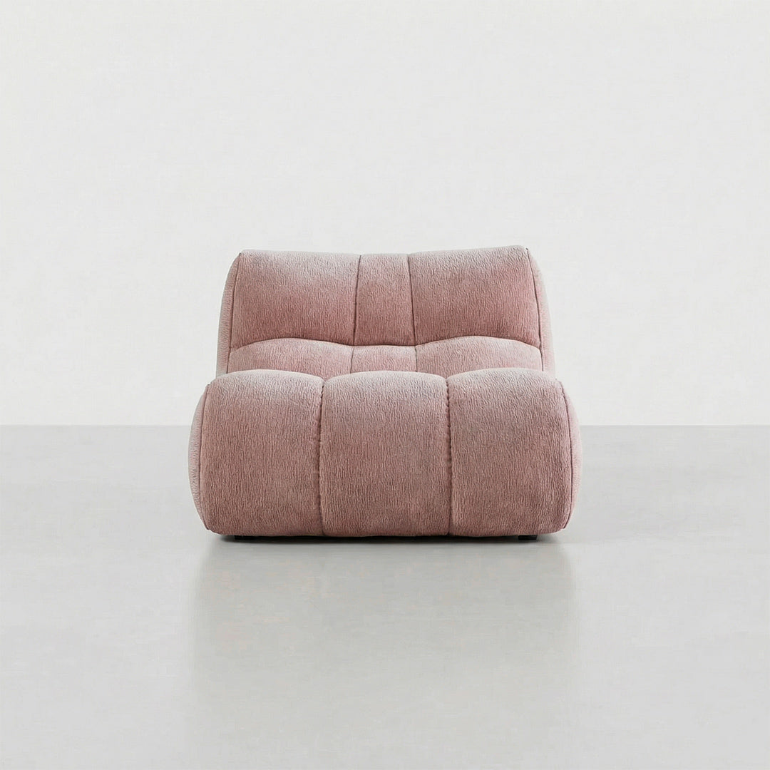 Cream Style Single Sofa Chair, Modern Chenille Accent Chair with Mountain Texture, Ergonomic Lounge Chair for Bedroom Living Room Balcony