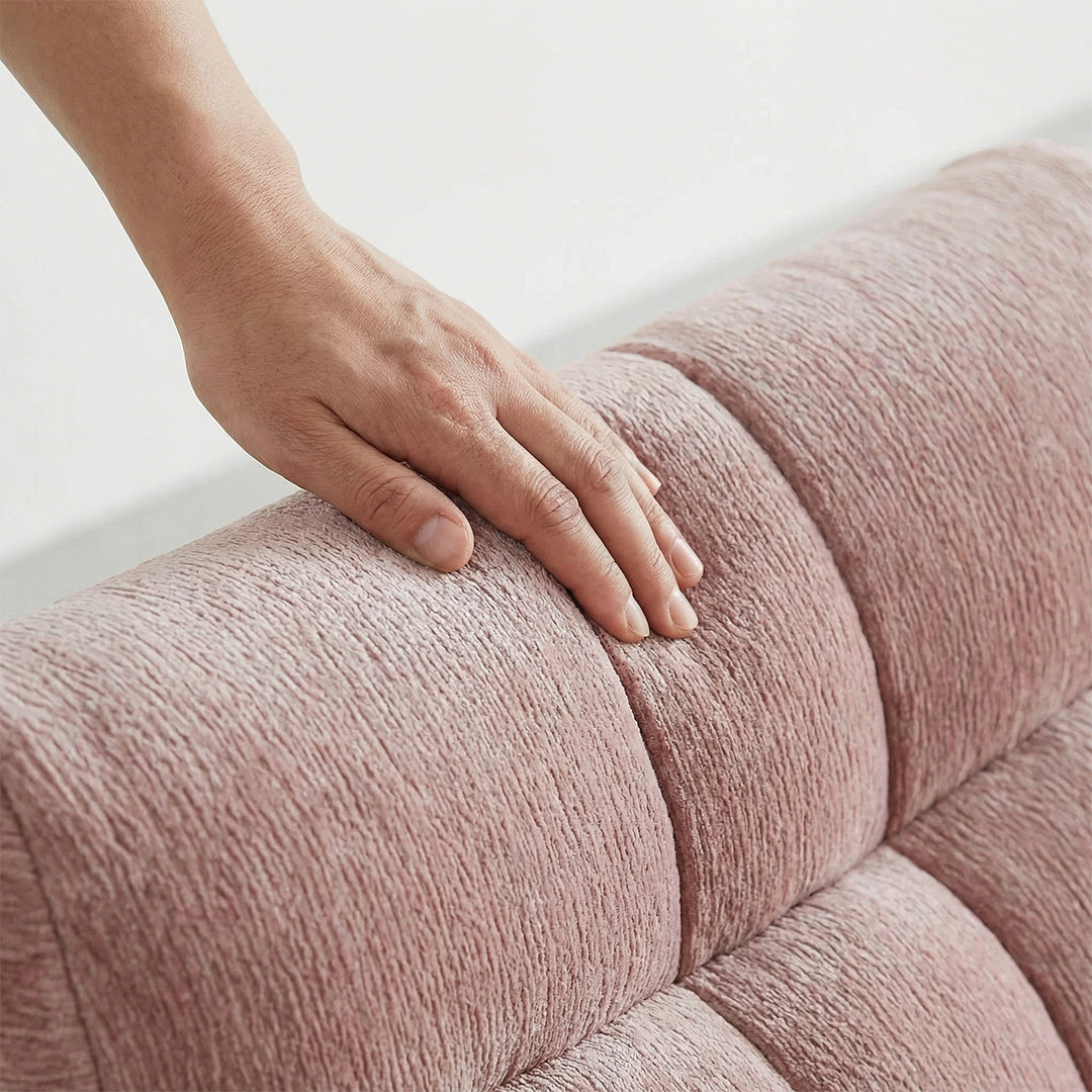 Cream Style Single Sofa Chair, Modern Chenille Accent Chair with Mountain Texture, Ergonomic Lounge Chair for Bedroom Living Room Balcony