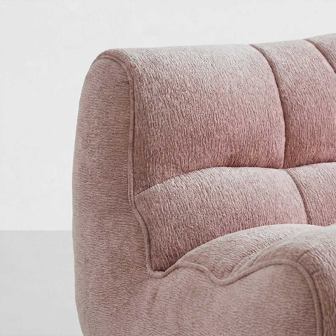 Cream Style Single Sofa Chair, Modern Chenille Accent Chair with Mountain Texture, Ergonomic Lounge Chair for Bedroom Living Room Balcony