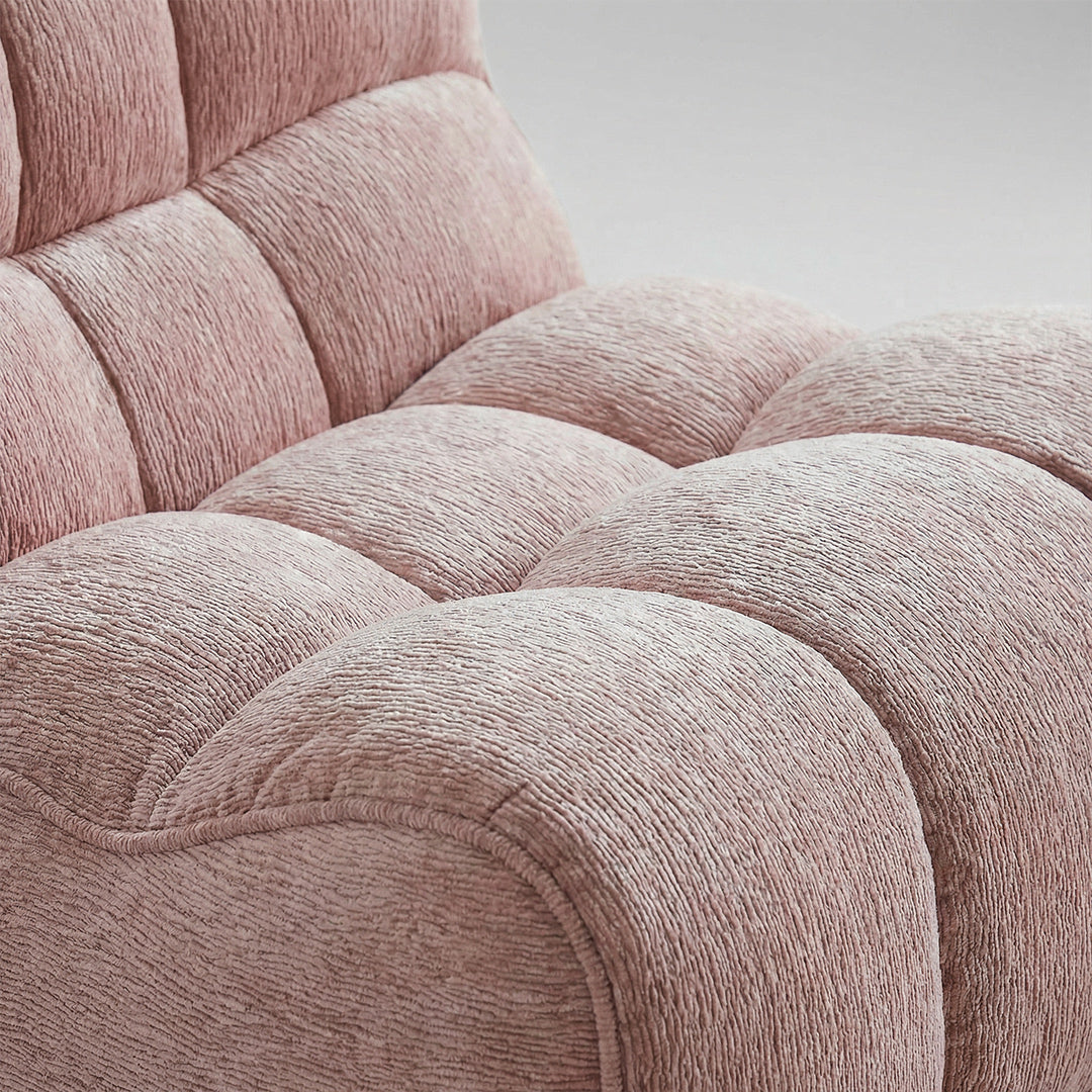 Cream Style Single Sofa Chair, Modern Chenille Accent Chair with Mountain Texture, Ergonomic Lounge Chair for Bedroom Living Room Balcony
