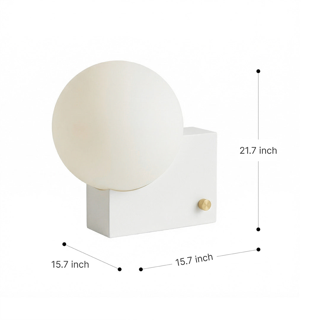 Modern Danish Cream Table Lamp, Wireless Rechargeable Touch Dimmable Bedside Lamp for Bedroom Living Room Hallway