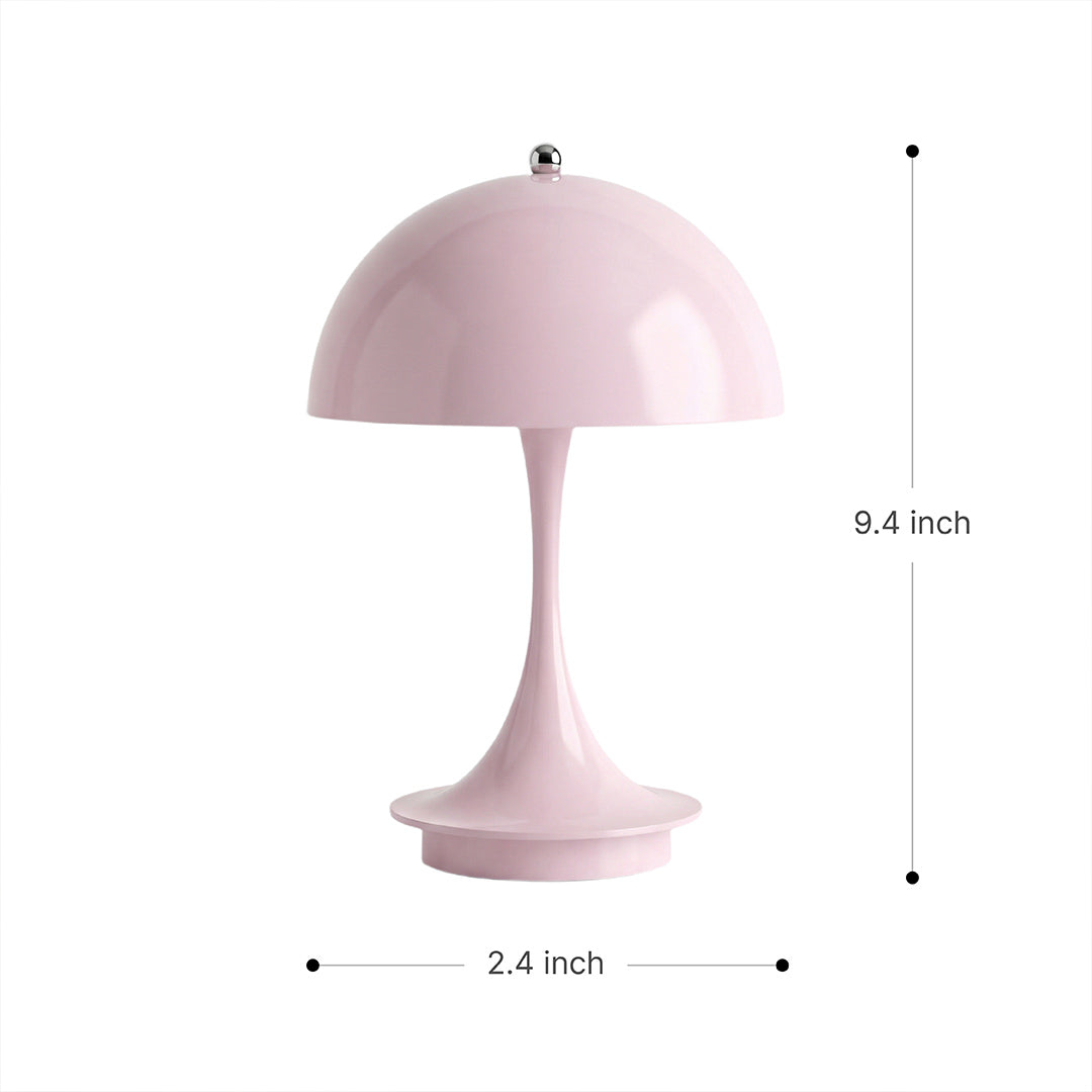 Modern Mushroom Table Lamp, Wireless Rechargeable Touch Dimmable LED Night Light for Bedroom