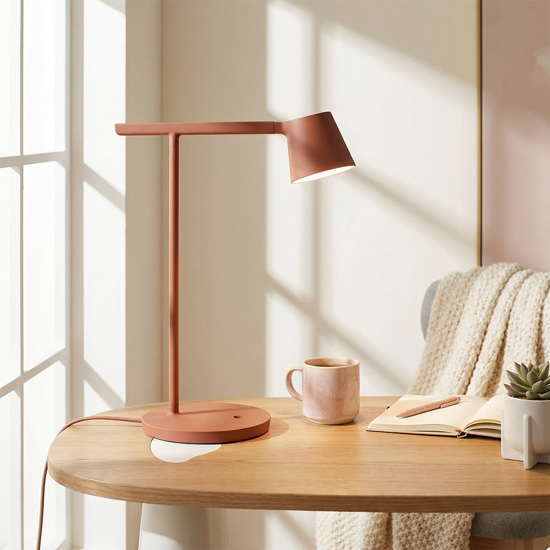 Danish Designer Minimalist Table Lamp, Dimmable Reading Desk Lamp for Bedroom Study